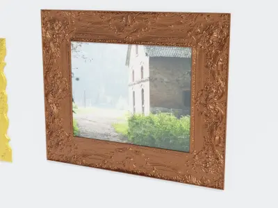 Paiting ornament frame pack 3D model