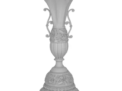 Decorative set 2 ornate vase - previews 3D model