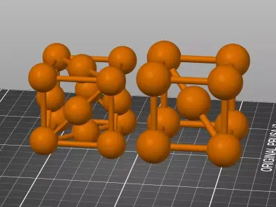 Body center cubic and Face center cubic-BCC-FCC 3D print model