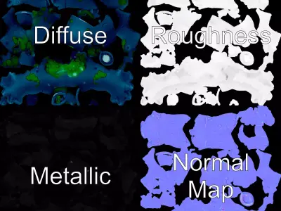 Mystic Eye Elemental model pack Low-poly 3D model