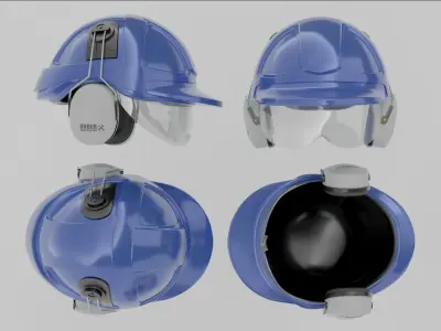 Work Helmet Low-poly 3D model