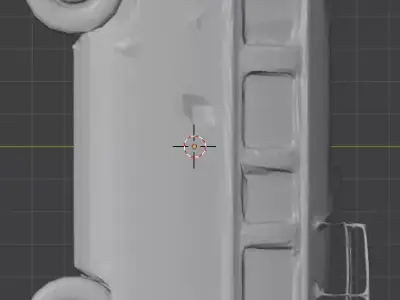 3D model of a 1950 Volkswagen Camper Van with open roof 3D print model