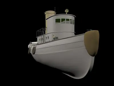Yacht ship  Low-poly 3D model