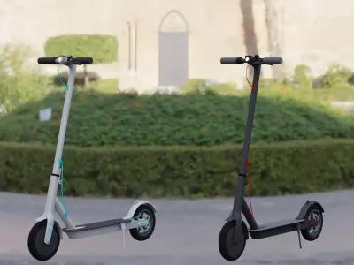 Electric Scooter Low-poly 3D model