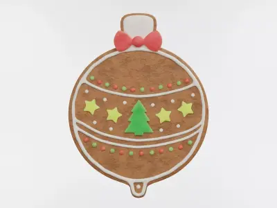 Gingerbread Christmas Cookie 13 3D model
