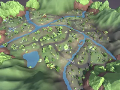 Free Low Poly Forest Free low-poly 3D model