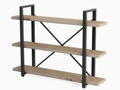 Bookshelf 01  Low-poly 3D model