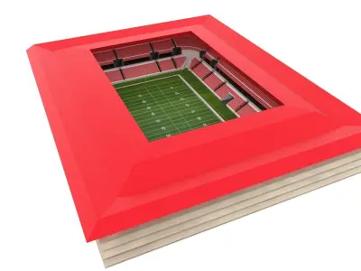 American Football Stadium Low-poly 3D model 18