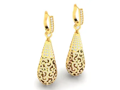Women earrings 3D print model
