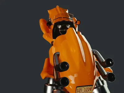 Dieselpunk Car Low-poly 3D model