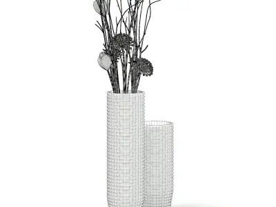 White Decorative Vase 3D model
