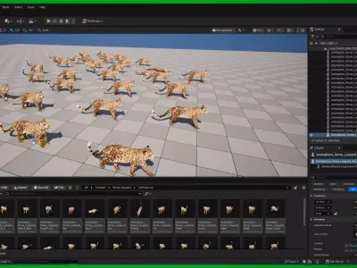 Snow Leopard Low-poly 3D model