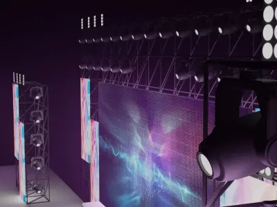 Concert stage 3D 3D model