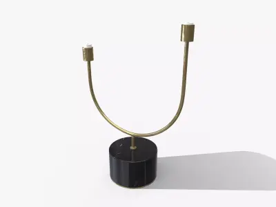 Candle Holder Gold M Low-poly 3D model