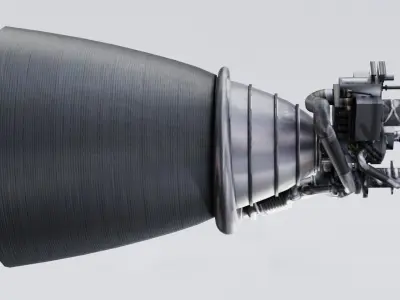 J-2X Rocket Engine Low-poly 3D model