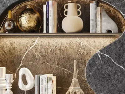 Wardrobe with luxury decor Bust 3D model