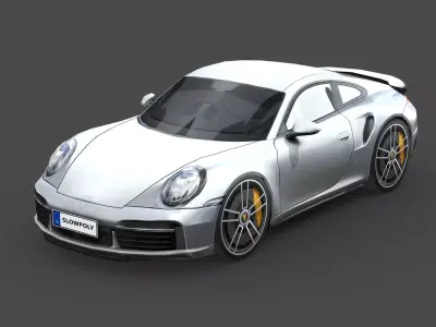 Porsche 911 Carrera Turbo S Low-poly 3D model