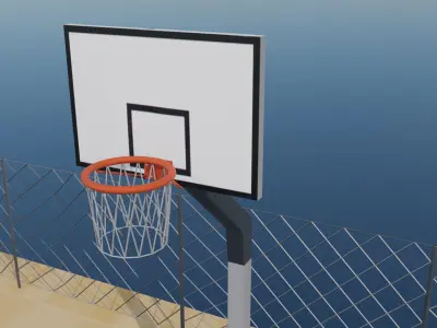 Basketball Court Scene 3D model