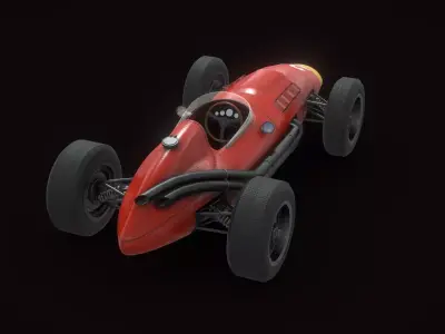 Generic F1 Vintage Car 3D model