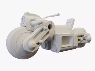 3D Printable Futuristic Bike Mode 3D print model