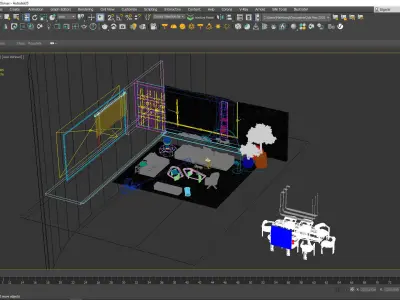 Furniture of Apartment - Titan6 - Max FBX OBJ SKP DAE Simlab 3D model