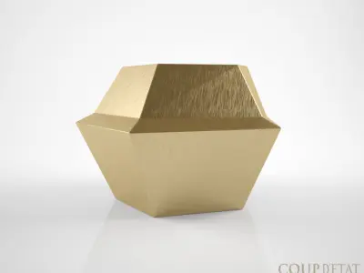 Coup d Etat Kryptonite Brass side table 3D model