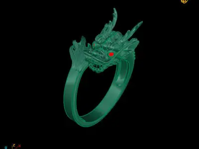 dragon rings 3D print model