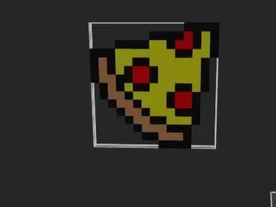Pizza pixel art Free 3D model