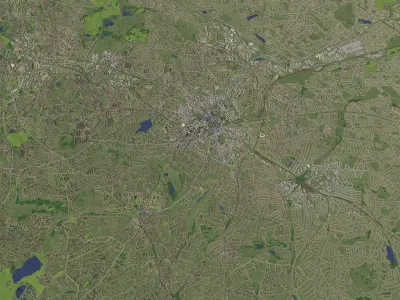 Birmingham England - city and urban 3D model