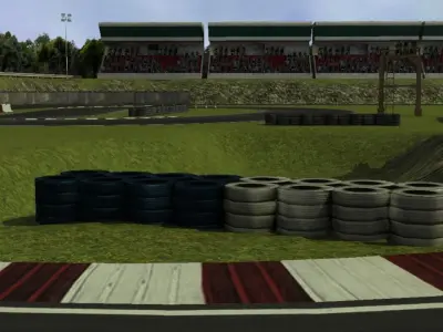 Trackwood drift race track Low-poly 3D model