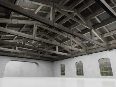 Car studio interior 02 3D model Low-poly 3D model