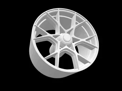 Porsche cayman gt4 rs oem scalable and printable rims 3D print model