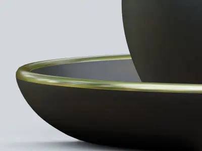 Black Espresso Cup 3D model