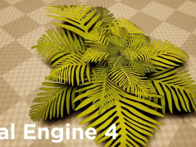 Stylized Plant Fern Free low-poly 3D model