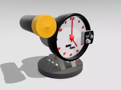 Tachometer Clock 3D print model