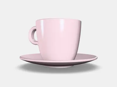 FARGKLAR Cup with saucer 3 Low-poly 3D model