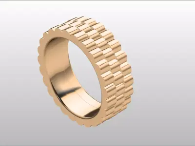 Triple Row Grand Jubilee Ring  Model RJ 82 3D print model