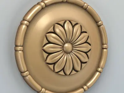 Round Rosettes collection 01 3D model
