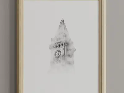 Frames with Minimalist Artworks 3D model