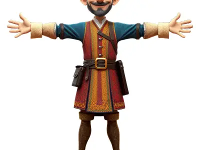 Renaissance Merchant model pack Low-poly 3D model