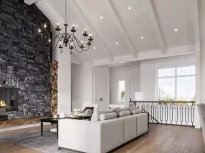 Parisian interior scene 3D model