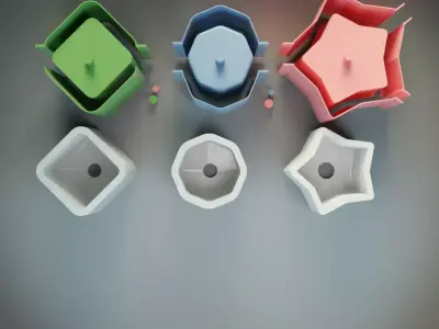 Simple flower pot mold pack Free 3D print model