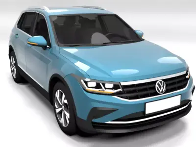 VW TIGUAN 2021 Low-poly 3D model