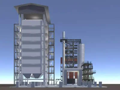 Industrial building layout 25-41 3D model