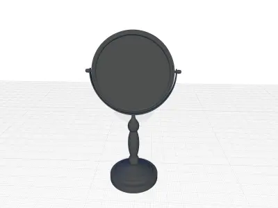 Two Sided Magnification Swivel Makeup Mirror 3D model