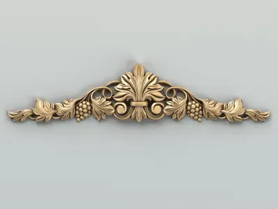 Carved decor horizontal 032 3D model