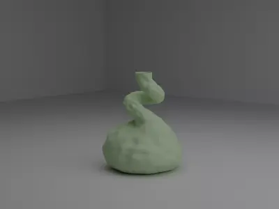 Organic Twisted Vase  Modern Sculptural Design  3D print model