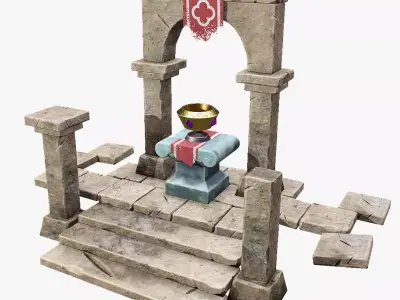 Underground Artifact Low-poly 3D model
