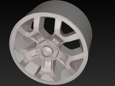 Off Road Wheel 3D model Low-poly 3D model