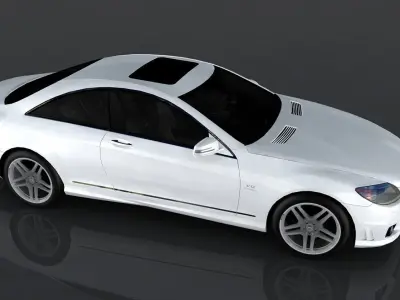 Mercedes Benz CL 65 AMG 2008 Low-poly 3D model